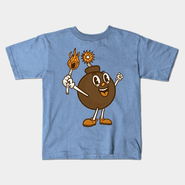 Bomber cartoon Kids T-Shirt by Doodlejoystore
